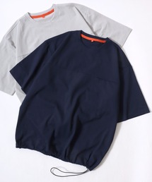 ANPAS（アンパス）の「Cool Mesh Oversized T-Shirt/クールメッシュワイドTシャツ メンズ 接触冷感 吸汗速乾 通気性 遮熱 UV対策 ストレッチ ドローコード 胸ポケット（Tシャツ/カットソー）」