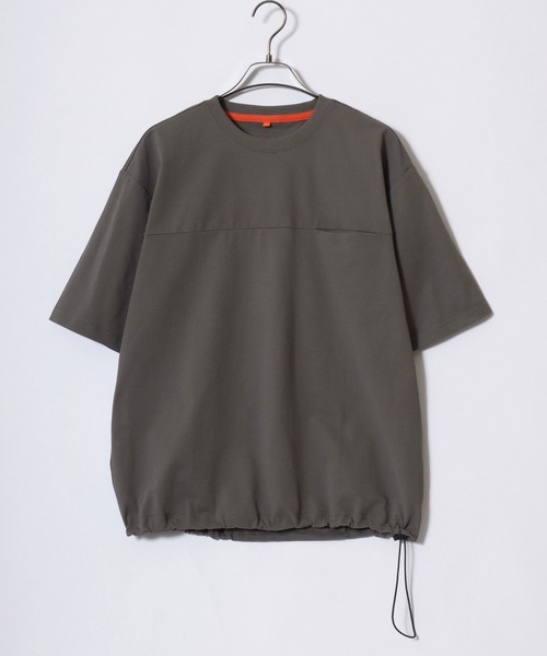 ANPAS(アンパス)の「Cool Mesh Oversized T-Shirt/クールメッシュワイドTシャツ メンズ 接触冷感 吸汗速乾 通気性 遮熱 UV対策 ストレッチ ドローコード 胸ポケット(Tシャツ/カットソー・メンズ・サックスブルー/ライトグレー/ネイビー/カーキ/ブラック/ワイン・XL/M/L)」の15枚目の写真