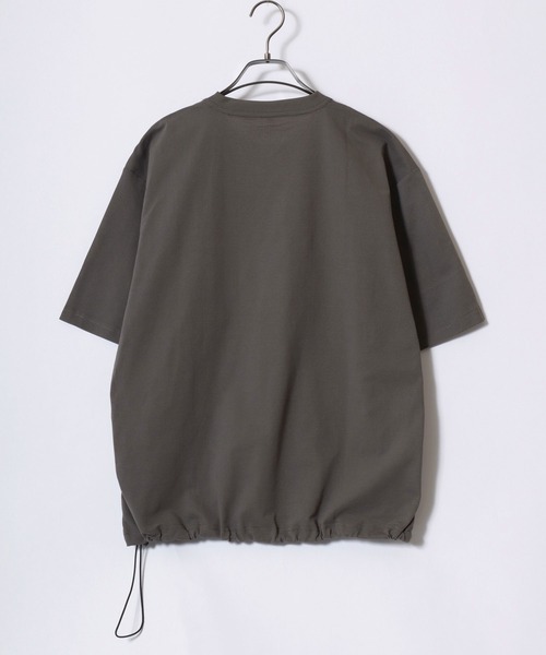 ANPAS(アンパス)の「Cool Mesh Oversized T-Shirt/クールメッシュワイドTシャツ メンズ 接触冷感 吸汗速乾 通気性 遮熱 UV対策 ストレッチ ドローコード 胸ポケット(Tシャツ/カットソー・メンズ・サックスブルー/ライトグレー/ネイビー/カーキ/ブラック/ワイン・XL/M/L)」の16枚目の写真