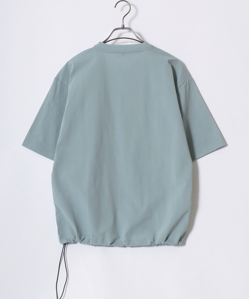ANPAS(アンパス)の「Cool Mesh Oversized T-Shirt/クールメッシュワイドTシャツ メンズ 接触冷感 吸汗速乾 通気性 遮熱 UV対策 ストレッチ ドローコード 胸ポケット(Tシャツ/カットソー・メンズ・サックスブルー/ライトグレー/ネイビー/カーキ/ブラック/ワイン・XL/M/L)」の22枚目の写真