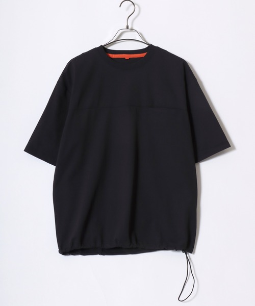 ANPAS(アンパス)の「Cool Mesh Oversized T-Shirt/クールメッシュワイドTシャツ メンズ 接触冷感 吸汗速乾 通気性 遮熱 UV対策 ストレッチ ドローコード 胸ポケット(Tシャツ/カットソー・メンズ・サックスブルー/ライトグレー/ネイビー/カーキ/ブラック/ワイン・XL/M/L)」の9枚目の写真