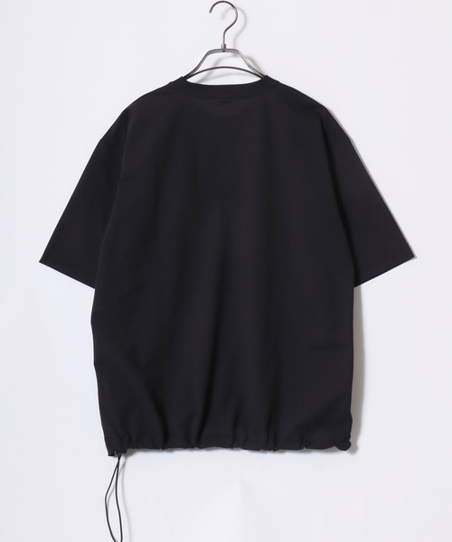 ANPAS(アンパス)の「Cool Mesh Oversized T-Shirt/クールメッシュワイドTシャツ メンズ 接触冷感 吸汗速乾 通気性 遮熱 UV対策 ストレッチ ドローコード 胸ポケット(Tシャツ/カットソー・メンズ・サックスブルー/ライトグレー/ネイビー/カーキ/ブラック/ワイン・XL/M/L)」の10枚目の写真