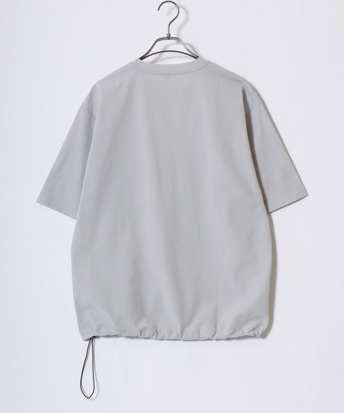 ANPAS(アンパス)の「Cool Mesh Oversized T-Shirt/クールメッシュワイドTシャツ メンズ 接触冷感 吸汗速乾 通気性 遮熱 UV対策 ストレッチ ドローコード 胸ポケット(Tシャツ/カットソー・メンズ・サックスブルー/ライトグレー/ネイビー/カーキ/ブラック/ワイン・XL/M/L)」の13枚目の写真