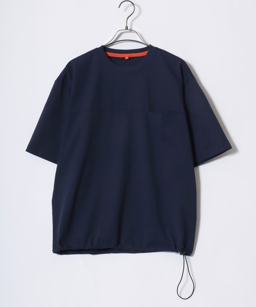 ANPAS(アンパス)の「Cool Mesh Oversized T-Shirt/クールメッシュワイドTシャツ メンズ 接触冷感 吸汗速乾 通気性 遮熱 UV対策 ストレッチ ドローコード 胸ポケット(Tシャツ/カットソー・メンズ・サックスブルー/ライトグレー/ネイビー/カーキ/ブラック/ワイン・XL/M/L)」の18枚目の写真