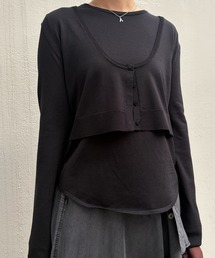 Ameri（アメリ）の「LOW BASIC LONG SLEEVE KNIT TOP（ニット/セーター）」