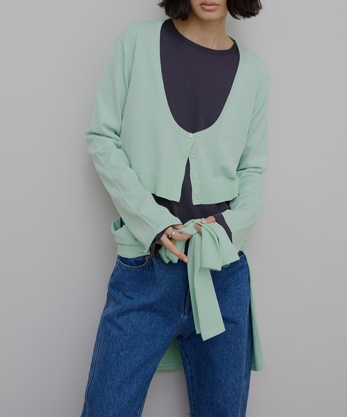Ameri（アメリ）の「LOW BASIC LONG SLEEVE KNIT TOP（ニット/セーター・レディース・グリーン系その他/ベージュ/ブラック/グレー・FREE）」の13枚目の写真