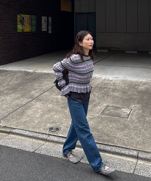 Ameri（アメリ）の「LOW BASIC LONG SLEEVE KNIT TOP（ニット/セーター・レディース・グリーン系その他/ベージュ/ブラック/グレー・FREE）」の19枚目の写真