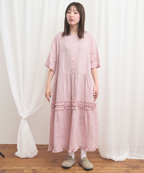 fig London(フィグロンドン)の「daily LINEN dress(ワンピース・レディース・レッド/グリーン/ピンク・FREE)」の21枚目の写真