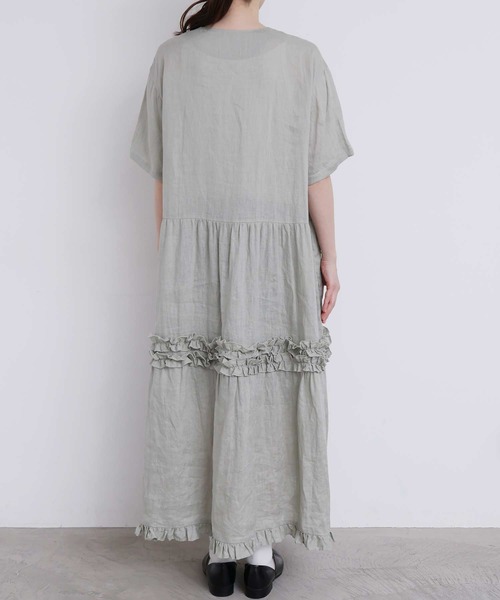 fig London(フィグロンドン)の「daily LINEN dress(ワンピース・レディース・レッド/グリーン/ピンク・FREE)」の6枚目の写真