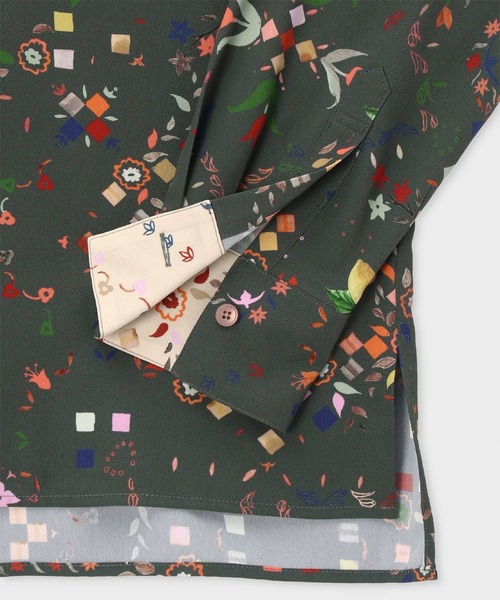 PS Paul Smith(ピーエスポールスミス)の「ウィメンズ "Keepsake"プリント ブラウス / 165325 SH282(シャツ/ブラウス・レディース・ライトベージュ/カーキ・40)」の6枚目の写真