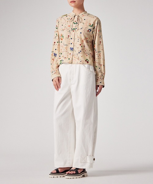 PS Paul Smith(ピーエスポールスミス)の「ウィメンズ "Keepsake"プリント ブラウス / 165325 SH282(シャツ/ブラウス・レディース・ライトベージュ/カーキ・40)」の7枚目の写真
