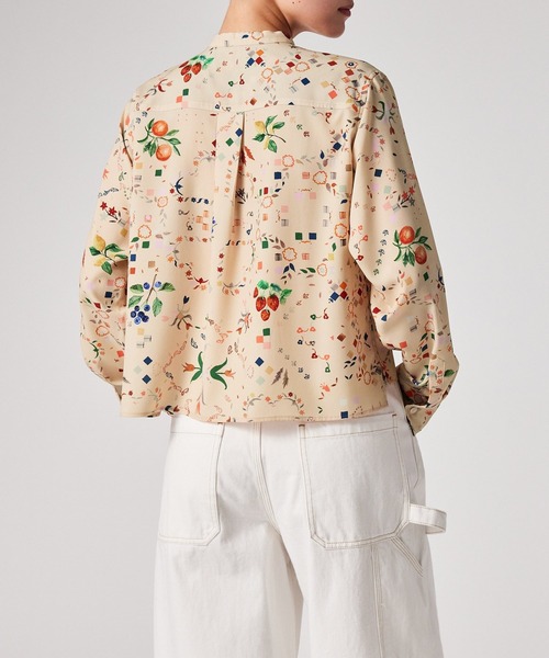 PS Paul Smith(ピーエスポールスミス)の「ウィメンズ "Keepsake"プリント ブラウス / 165325 SH282(シャツ/ブラウス・レディース・ライトベージュ/カーキ・40)」の9枚目の写真