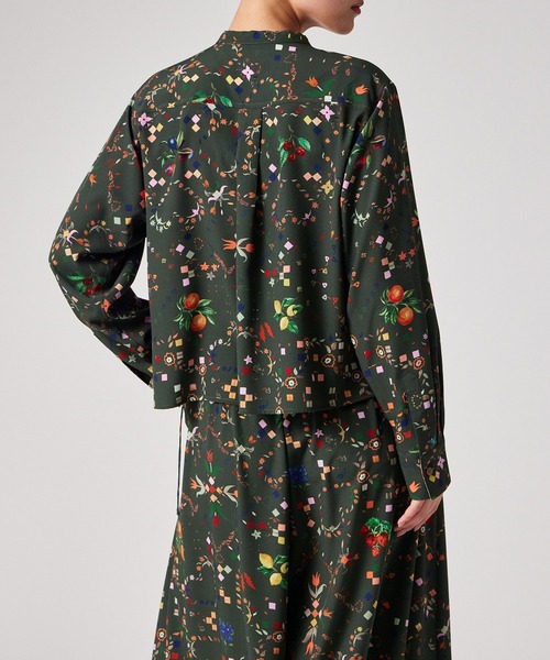 PS Paul Smith(ピーエスポールスミス)の「ウィメンズ "Keepsake"プリント ブラウス / 165325 SH282(シャツ/ブラウス・レディース・ライトベージュ/カーキ・40)」の12枚目の写真