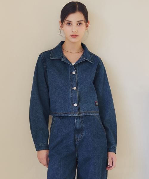 ZEROSTREET（ゼロストリート）の「パッチデニムシャツジャケット / インディゴ（デニムジャケット・レディース・インディゴブルー・F）」の3枚目の写真