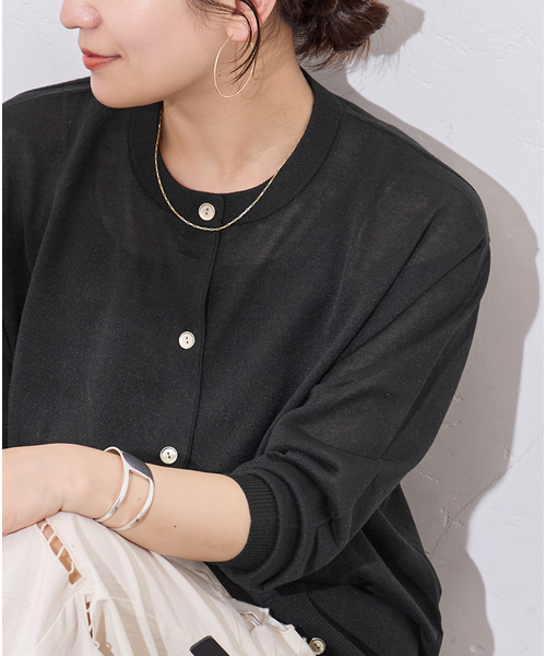 JOURNAL STANDARD（ジャーナルスタンダード）の「【UVカット・抗菌】パーフェクトサマーカーディガン（カーディガン/ボレロ・レディース・レッド/ブラック/キャメル・FREE）」の15枚目の写真