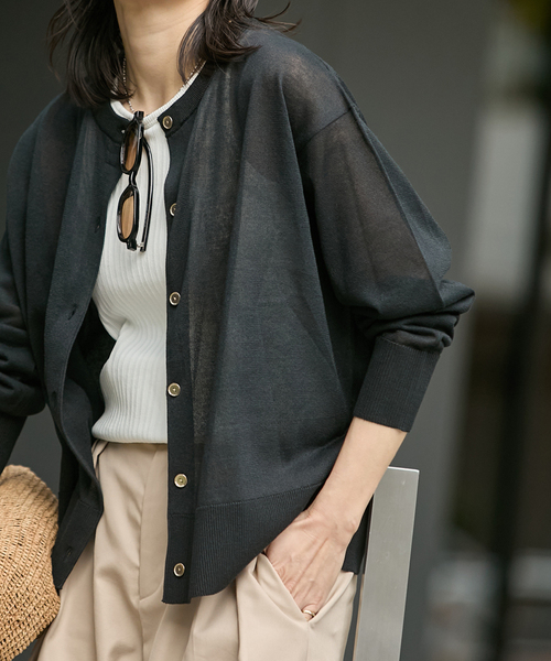JOURNAL STANDARD（ジャーナルスタンダード）の「【UVカット・抗菌】パーフェクトサマーカーディガン（カーディガン/ボレロ・レディース・レッド/ブラック/キャメル・FREE）」の21枚目の写真