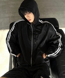 COSYHARU（コシハル）の「[フードVER]フード超軽量ハイネックサイドトラックウィンドジャケット（ナイロンジャケット）」