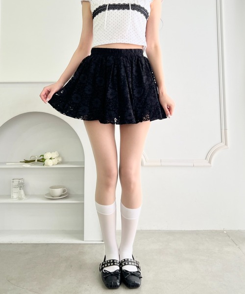 Loueme(ルエム)の「レースバルーンスカート(スカート・レディース・ブラック/ホワイト・FREE)」の15枚目の写真