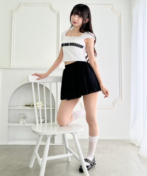 Loueme(ルエム)の「レースバルーンスカート(スカート・レディース・ブラック/ホワイト・FREE)」の13枚目の写真