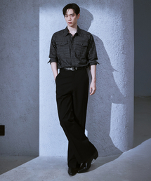 DRAW FIT（ドローフィット）の「フレンチフレアスラックス[ブラック]（スラックス）」