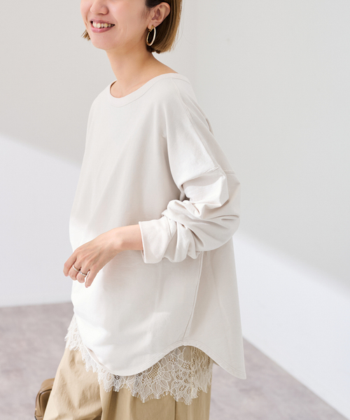 FRAMeWORK（フレームワーク）の「ウェットオゾン加工インレーL/Tee（Tシャツ/カットソー・レディース・ライトグレー/スミクロ・FREE）」の19枚目の写真