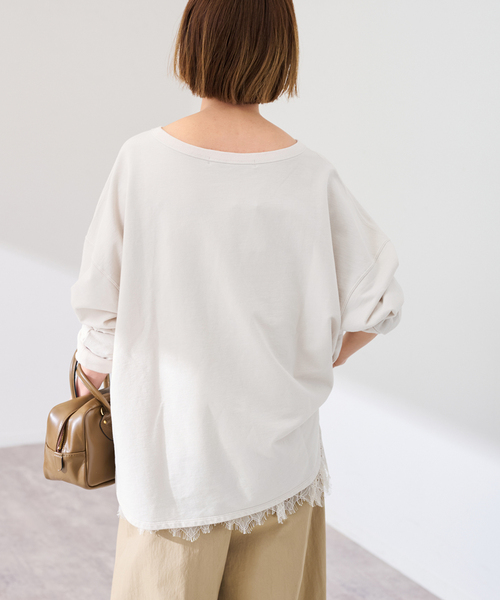 FRAMeWORK（フレームワーク）の「ウェットオゾン加工インレーL/Tee（Tシャツ/カットソー・レディース・ライトグレー/スミクロ・FREE）」の20枚目の写真