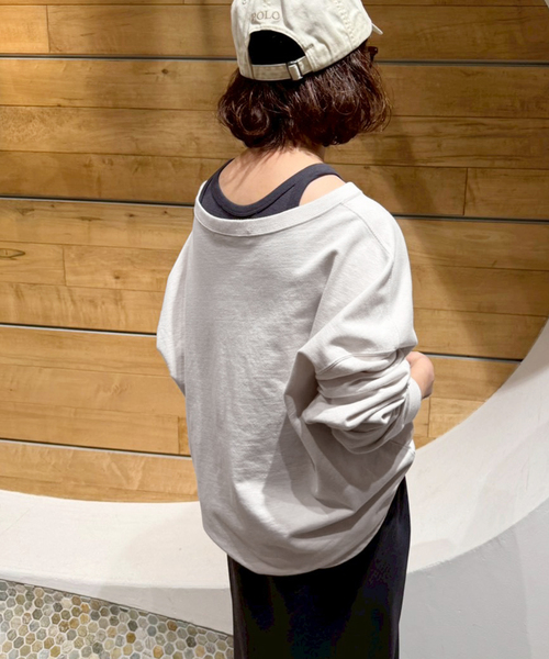 FRAMeWORK（フレームワーク）の「ウェットオゾン加工インレーL/Tee（Tシャツ/カットソー・レディース・ライトグレー/スミクロ・FREE）」の22枚目の写真