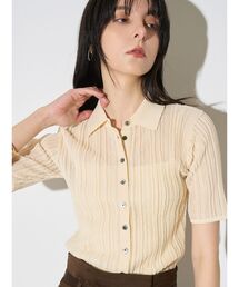 ELENDEEK | シアープリーツニットトップス(ニット/セーター)