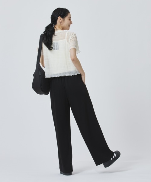 adidas(アディダス)の「【別注】アディダス adidas W SMOCKED SS TEE AP 限定コラボ(Tシャツ/カットソー・レディース・ブルー/オフホワイト/ブラック・S/M/L/XL)」の9枚目の写真