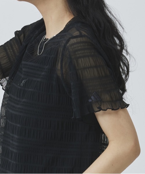adidas(アディダス)の「【別注】アディダス adidas W SMOCKED SS TEE AP 限定コラボ(Tシャツ/カットソー・レディース・ブルー/オフホワイト/ブラック・S/M/L/XL)」の21枚目の写真