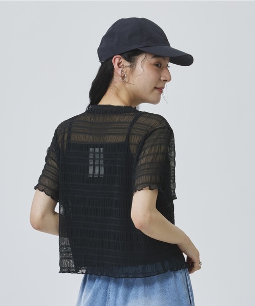 adidas(アディダス)の「【別注】アディダス adidas W SMOCKED SS TEE AP 限定コラボ(Tシャツ/カットソー・レディース・ブルー/オフホワイト/ブラック・S/M/L/XL)」の15枚目の写真