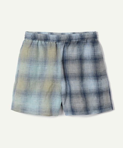 leinwande(ラインヴァンド)の「Combination Check Shorts / コンビネーションチェックショーツ(その他パンツ・レディース・ブルー/オレンジ・ONE SIZE)」の7枚目の写真