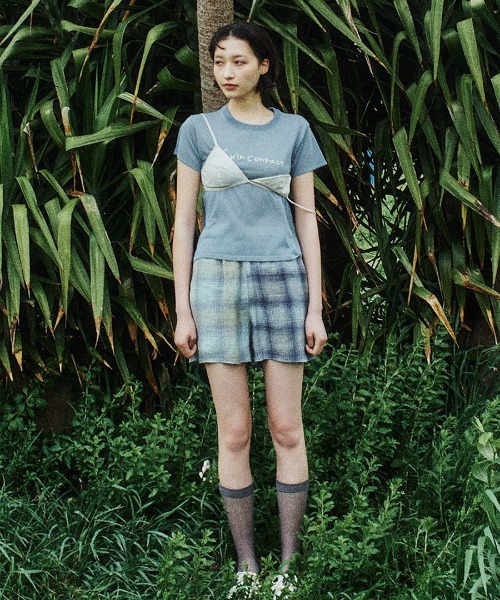 leinwande(ラインヴァンド)の「Combination Check Shorts / コンビネーションチェックショーツ(その他パンツ・レディース・ブルー/オレンジ・ONE SIZE)」の11枚目の写真