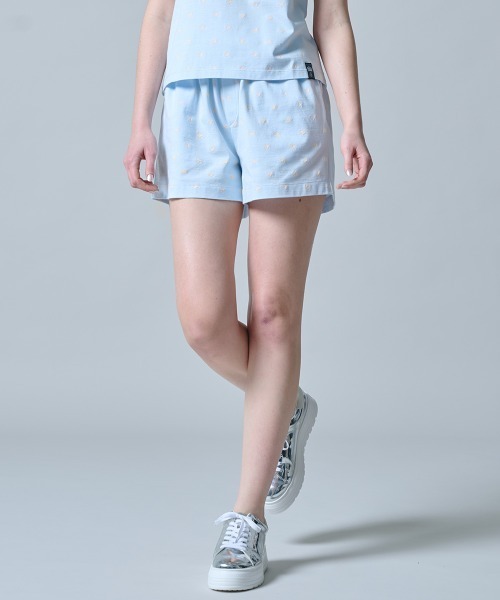 DOUBLE STANDARD CLOTHING（ダブルスタンダードクロージング）の「ハートカット ジャガードショートパンツ（その他パンツ・レディース・グレー/サックスブルー・38/36）」の4枚目の写真