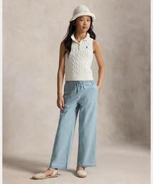 POLO RALPH LAUREN CHILDRENSWEAR | インディゴ シャンブレー ワイドレッグ パンツ(その他パンツ)