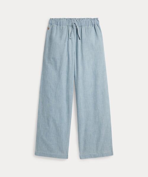 POLO RALPH LAUREN CHILDRENSWEAR(ポロ ラルフ ローレン チルドレンズウェア)の「インディゴ シャンブレー ワイドレッグ パンツ(その他パンツ・キッズ・ブルー・10/14/16/7)」の6枚目の写真