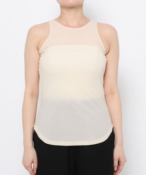 mysty woman(ミスティウーマン)の「シアーレイヤードカットSET 678688(Tシャツ/カットソー・レディース・チャコールグレー/ベージュ/ブラック・FREE)」の19枚目の写真