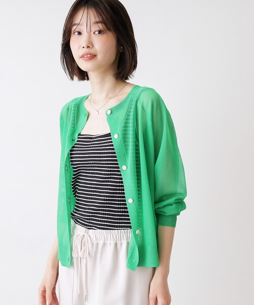 Dessin(デッサン)の「お守りカーディガン -ウォッシャブル-(カーディガン/ボレロ・レディース・レッド系1/ブラウン系その他/ブラック/ライトイエロー系/グリーン/ライトグレー・03/02/01)」の19枚目の写真