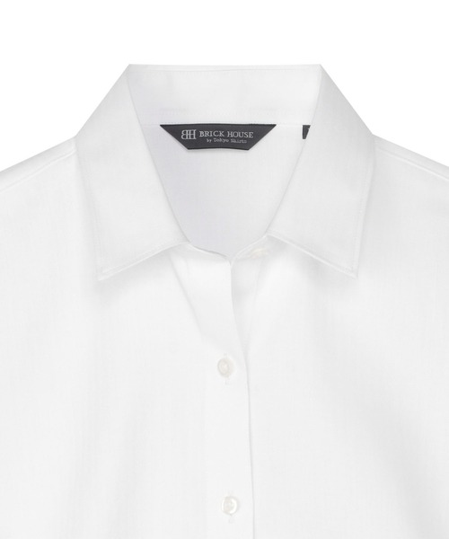 TOKYO SHIRTS(トウキョウシャツ)の「【透け防止】 形態安定ノンアイロン レギュラー 7分袖ビジネスワイシャツ(ビジネスシャツ・レディース・ホワイト・XS/S/M/L/LL/XL)」の2枚目の写真