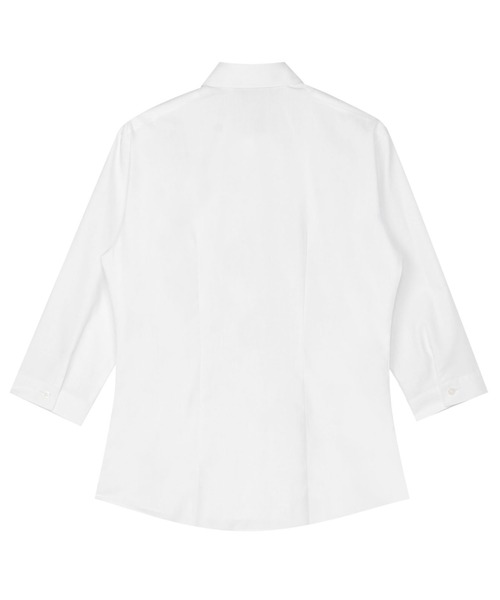 TOKYO SHIRTS(トウキョウシャツ)の「【透け防止】 形態安定ノンアイロン レギュラー 7分袖ビジネスワイシャツ(ビジネスシャツ・レディース・ホワイト・XS/S/M/L/LL/XL)」の3枚目の写真