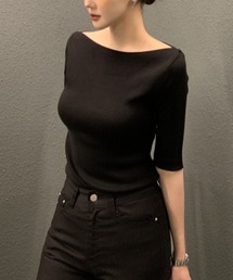 ボートネックニットトップス