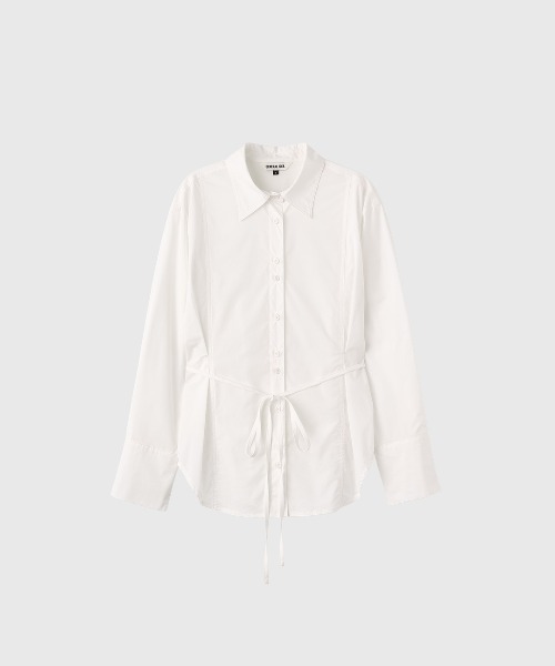 GENERAL IDEA（ジェネラルアイデア）の「【GENERAL IDEA】ベルト付きピンタックシャツ / BELTED PINTUCK SHIRT（シャツ/ブラウス・レディース・ブラック/ホワイト/ライトグリーン・S/M/L）」の13枚目の写真