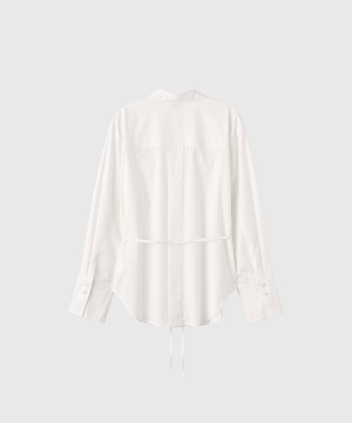 GENERAL IDEA（ジェネラルアイデア）の「【GENERAL IDEA】ベルト付きピンタックシャツ / BELTED PINTUCK SHIRT（シャツ/ブラウス・レディース・ブラック/ホワイト/ライトグリーン・S/M/L）」の14枚目の写真