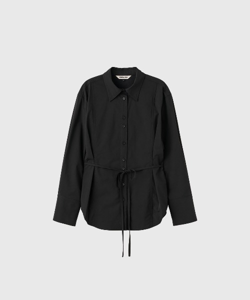 GENERAL IDEA（ジェネラルアイデア）の「【GENERAL IDEA】ベルト付きピンタックシャツ / BELTED PINTUCK SHIRT（シャツ/ブラウス・レディース・ブラック/ホワイト/ライトグリーン・S/M/L）」の19枚目の写真