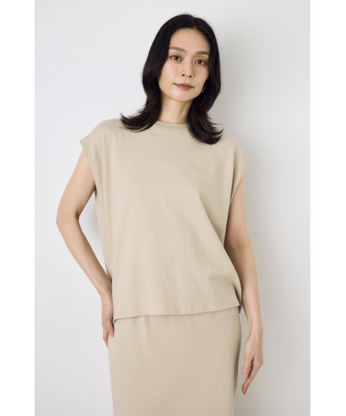 AZUL by moussy(アズールバイマウジー)の「【セットアップ対応】ノースリーブトップス カットトップス 夏服 秋服 春服(Tシャツ/カットソー・レディース・ライトブラック/ベージュ/オフホワイト/ブルー・SMALL/MEDIUM)」の22枚目の写真