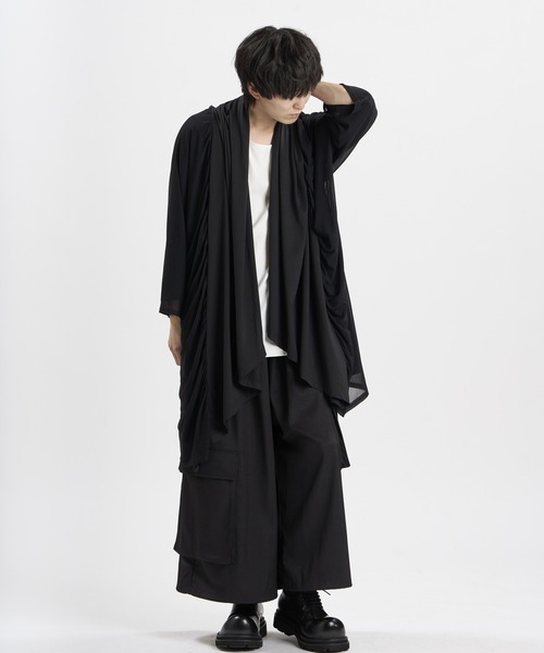 NO ID.(ノーアイディ)の「【NO ID.】Multi-WAY Layered Gown / マルチウェイ レイヤード ガウン(カーディガン/ボレロ・メンズ・ブラック/その他23・ONE SIZE)」の17枚目の写真