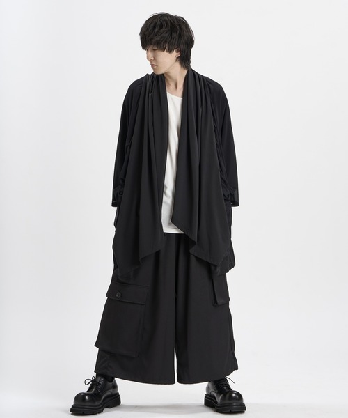 NO ID.(ノーアイディ)の「【NO ID.】Multi-WAY Layered Gown / マルチウェイ レイヤード ガウン(カーディガン/ボレロ・メンズ・ブラック/その他23・ONE SIZE)」の18枚目の写真