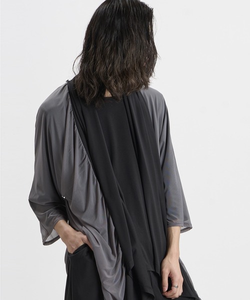 NO ID.(ノーアイディ)の「【NO ID.】Multi-WAY Layered Gown / マルチウェイ レイヤード ガウン(カーディガン/ボレロ・メンズ・ブラック/その他23・ONE SIZE)」の7枚目の写真