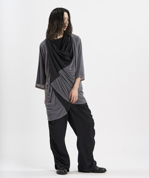 NO ID.(ノーアイディ)の「【NO ID.】Multi-WAY Layered Gown / マルチウェイ レイヤード ガウン(カーディガン/ボレロ・メンズ・ブラック/その他23・ONE SIZE)」の8枚目の写真