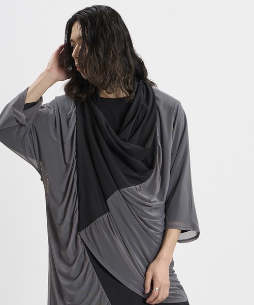 NO ID.(ノーアイディ)の「【NO ID.】Multi-WAY Layered Gown / マルチウェイ レイヤード ガウン(カーディガン/ボレロ・メンズ・ブラック/その他23・ONE SIZE)」の10枚目の写真